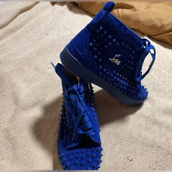 Christian Louboutin Unisex Suede Spikes Sneakers